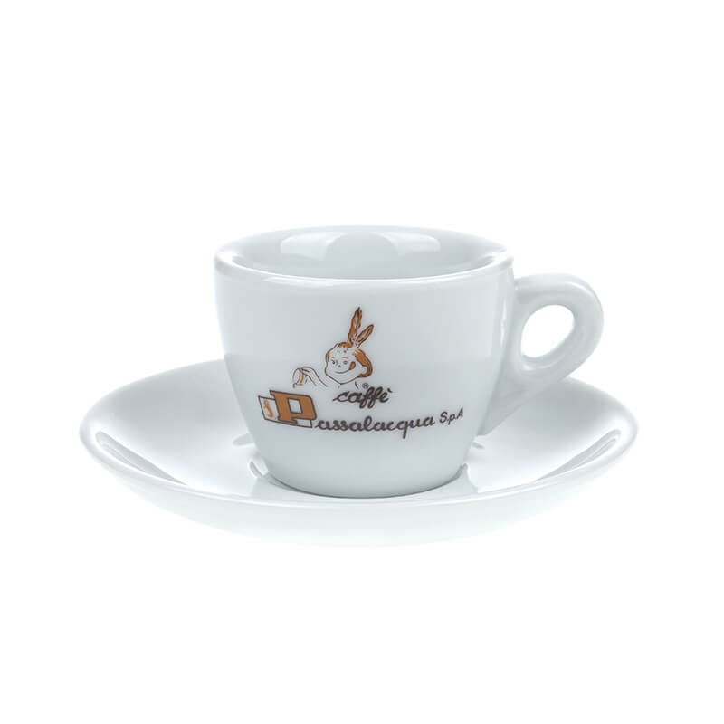 Tasse et sous tasse à café Passalacqua